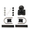 Double U-Bolt Motorcycle Bike Handlebar Rail Mount Base with 1.5 Inch Ball for Gopro Camera for Garmin for