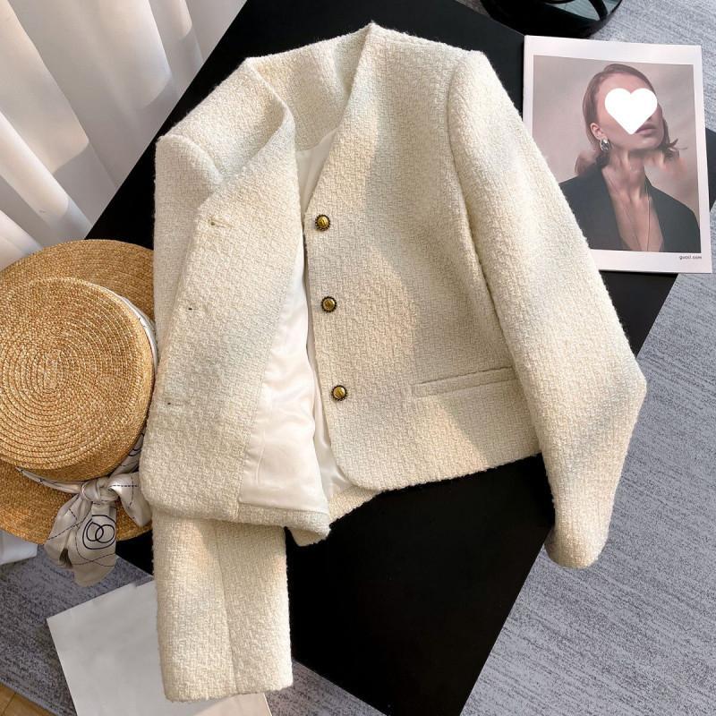 Chaquetas de Moda Mujer Casual Cuello en V Abrigos Exteriores de Primavera Manga Larga Chaquetas