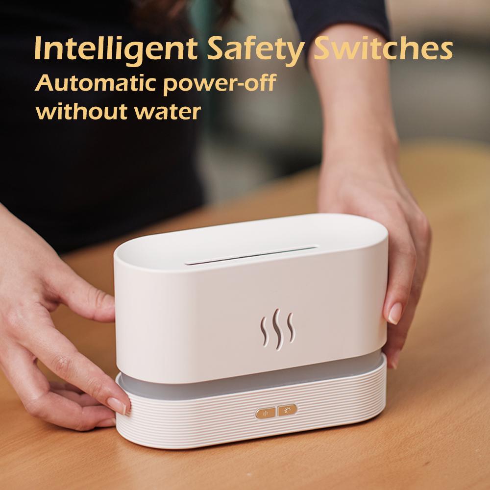 Humidificateur de parfum humidificateur d'air ultrasonique avec Simulation d'éclairage LED lampe à flamme d'huile essentielle de parfum de flamme colorée