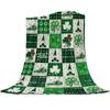 St. Patrick'S Day Blanket Clover Design Flannel Blanket Sofa Decorative Blanket Sheet Bedspread