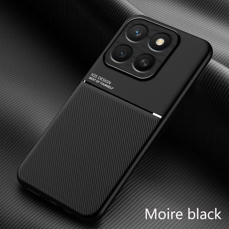 

Роскошный ударопрочный кожаный чехол для телефона Coque для Honor X8C Магнитный чехол-ракушка для Honor X8C Задняя крышка Honor X8c чёрный
