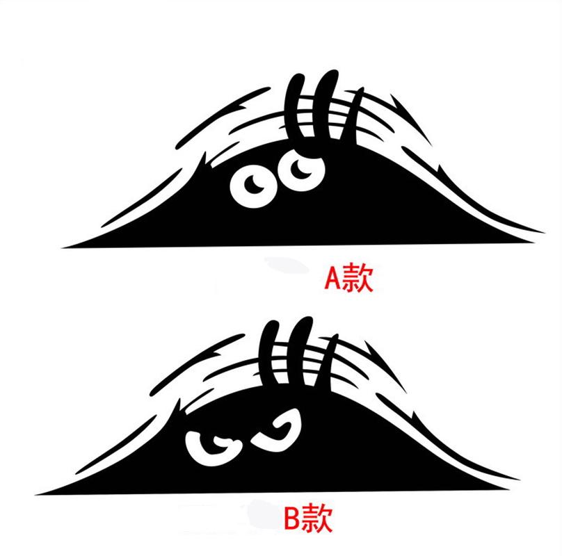 Elf Car Stickers Waterproof Self-adhesive Car Decal Anti Scratch Auto Decoration Funny Peeking 3D Big Eyes Sticker Car Styling