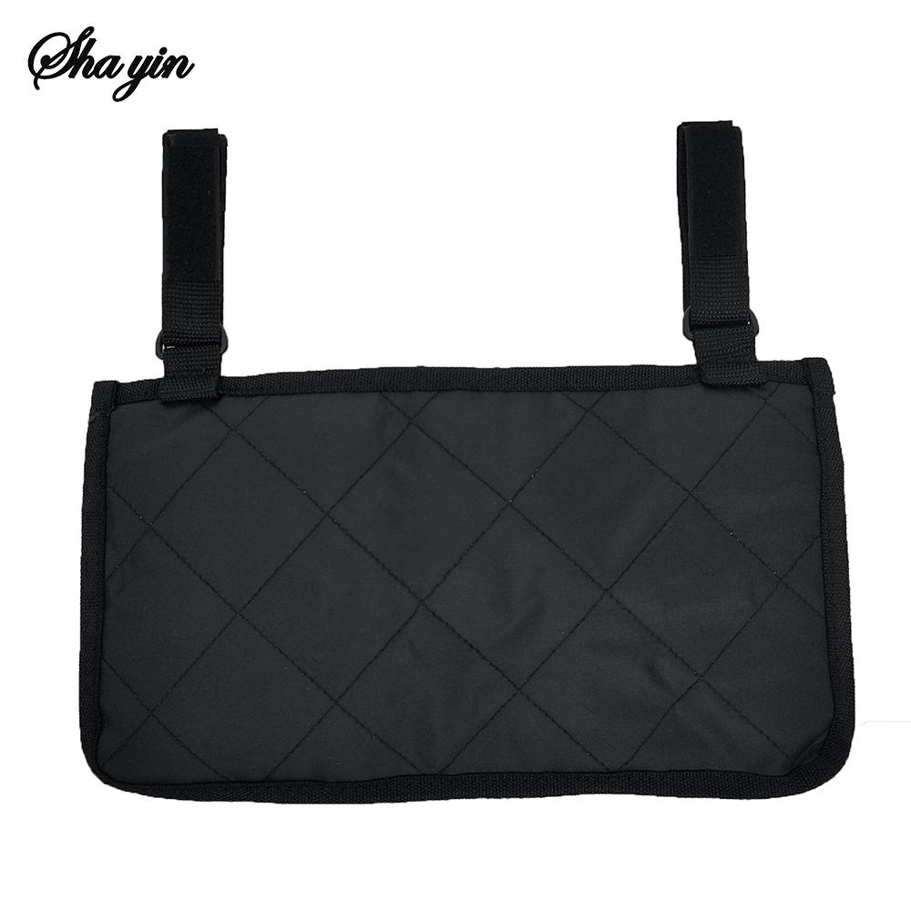 

1 шт. Детская коляска с сумкой, имеющей боковой карман для хранения для инвалидной коляски и светоотражающий карман для хранения на спине. чёрный