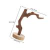Parrot Perch Stand Wooden Strong Stable Base Bird Training Perch Indoor Desktop Parrot Standing Rack Bird Training Stand