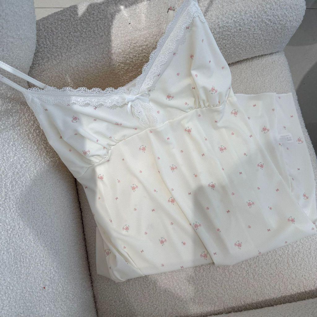 Ice Silk Short Summer Sleepwear For Women With Breathable Sleeveless Design