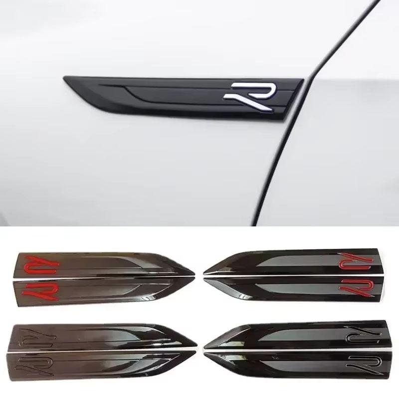 HAT1 2Pcs Fender Sticker for VW Volkswagen R RLINE Tiguan Touran Golf Polo BORA Passat B8 Jetta T-Roc Arteon Vehicle Body Side Bumper