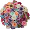100 Pcs Artificial Rose Flowers Heads Flower Head Artificial Flower Silk Flower for Crown Scrap Wedding Home Decor DIY Garland Headdress