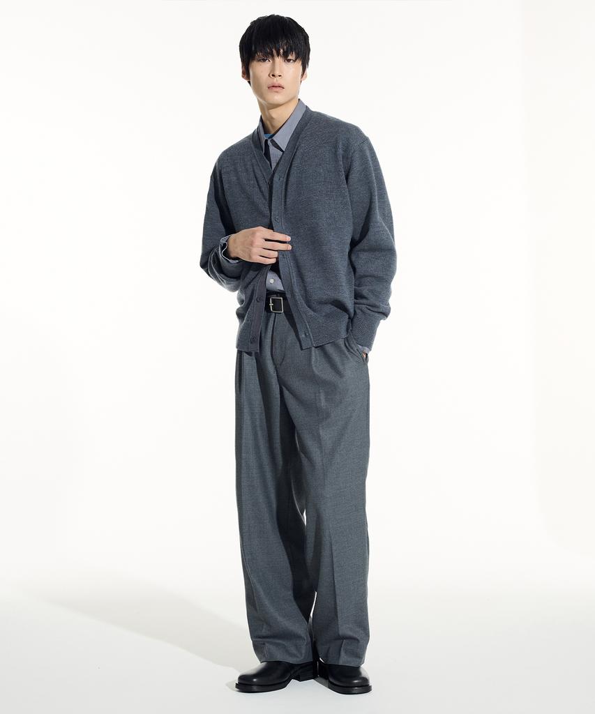 SIECLE Loose Wool Trousers (Grey)