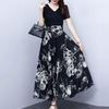 Black Summer Slimming Plus Size Flattering Fairy Dress for Women