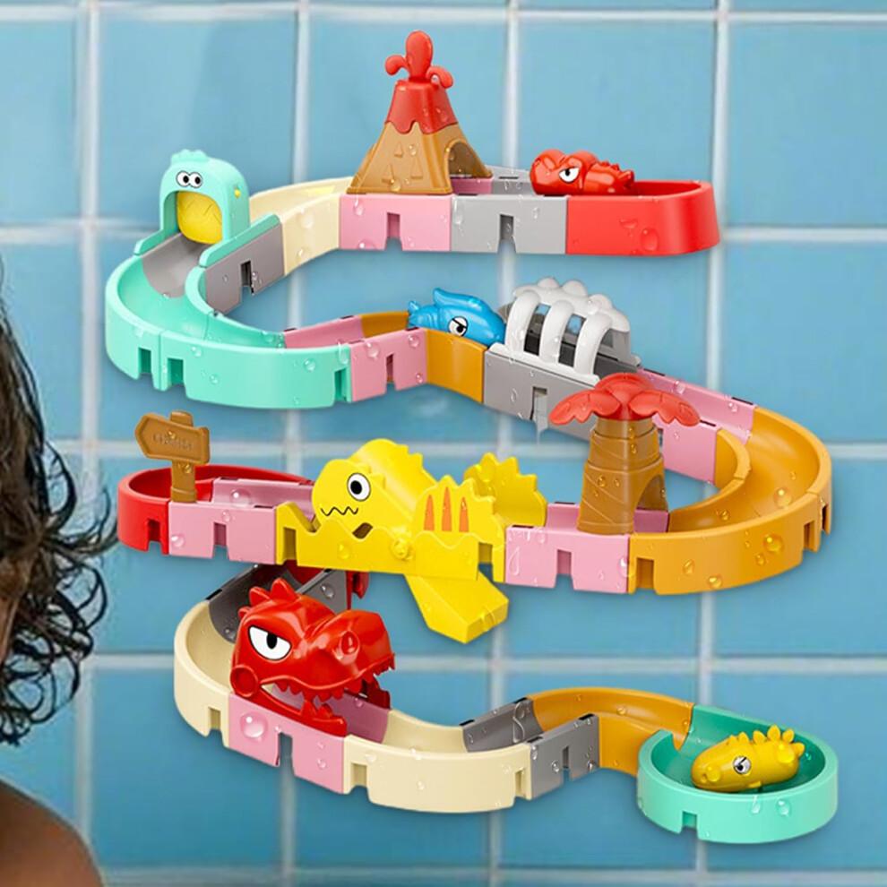 Bath Toy for Kids, Durable Water Slide with Strong Suction Cups | Interactive Dinosaur Bath Time Fun for Girls