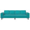 Living Room Sofa Turquoise 250 X 188 X 76 Cm