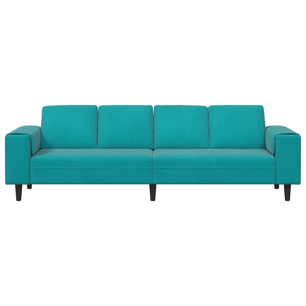 Living Room Sofa Turquoise 250 X 188 X 76 Cm