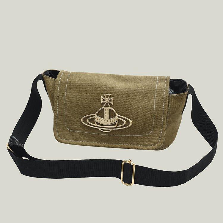 Vintage Bags Bags Queen Mother West Bags 2025 New Saturn Big Logo Canvas Bag One-shoulder Crossbody Women's Bag