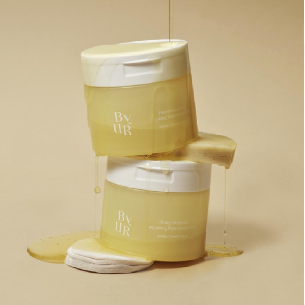 Byur Honey Gorgeous Keep Moisturizing Toner Pad 70 Sheets
