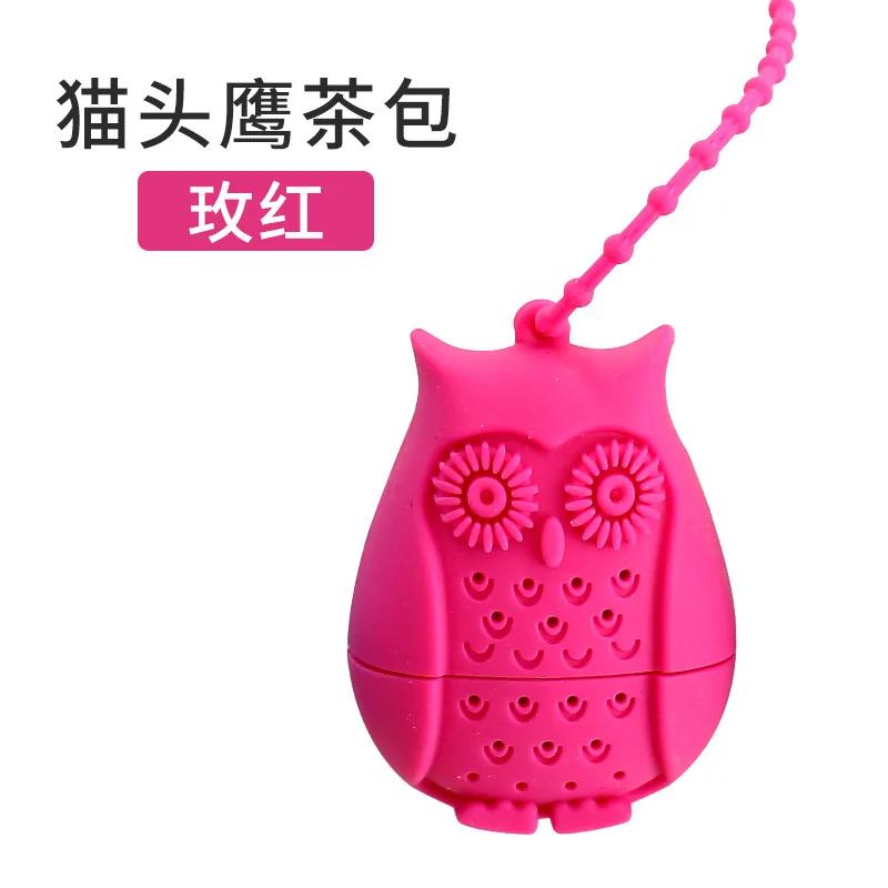 Silicone Owl Shape Tea Infuser Bag Reusable Safe Loose Leaf Tea Bags Strainer Filter for Tea Drinker Utensils