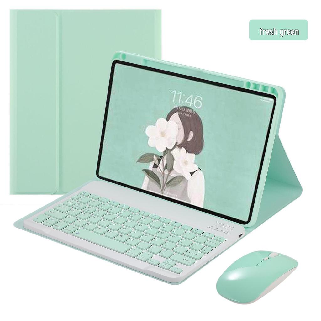 Color Square Leather Case with Bluetooth Keyboard & Pen Slot for Xiaomi Pad 5/5 Pro