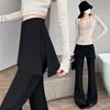 Women's High Waist Micro-Flare Ruffle Hem Pants - 2026 Spring/Summer Fashion Slimming Bell Bottoms
