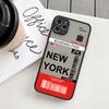 INS Fashion Design New York Seoul Tokyo Boarding Pass Ticket Phone Case for Iphone XS X XR 13 12 11 14 15 Pro Max 7 8 Plus Cover