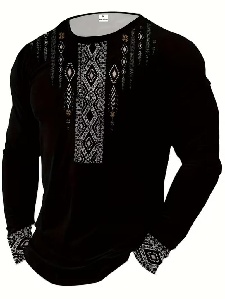 Mexican Style Men's Long-sleeved T-shirt 3D Printed Breathable Quick-drying Sports and Fitness Clothing T Shirt Men Streetwear