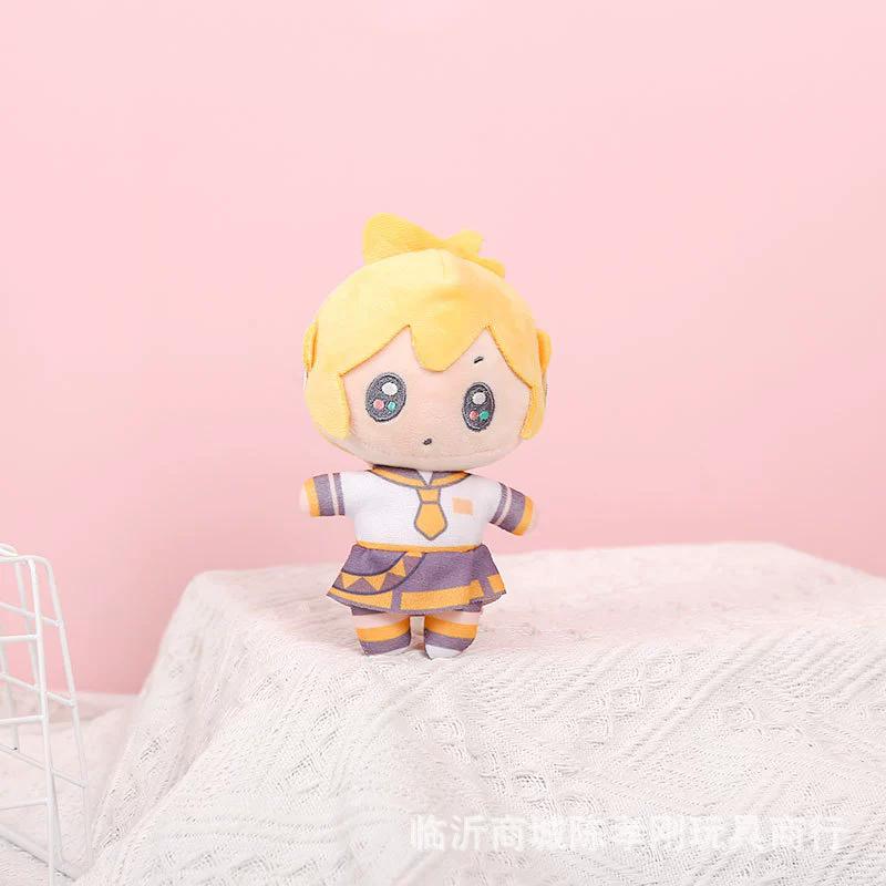 

New Hatsune Miku Plush Keychain 14cm Anime KAITO MEIKO Series Len Rin Cute Soft Stuffed Doll Key Chain Bag Pendant Girls Gift 14cm