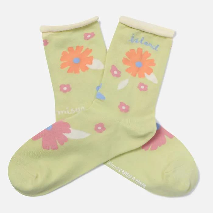 Big Flower Pattern Socks_T264MSC280W