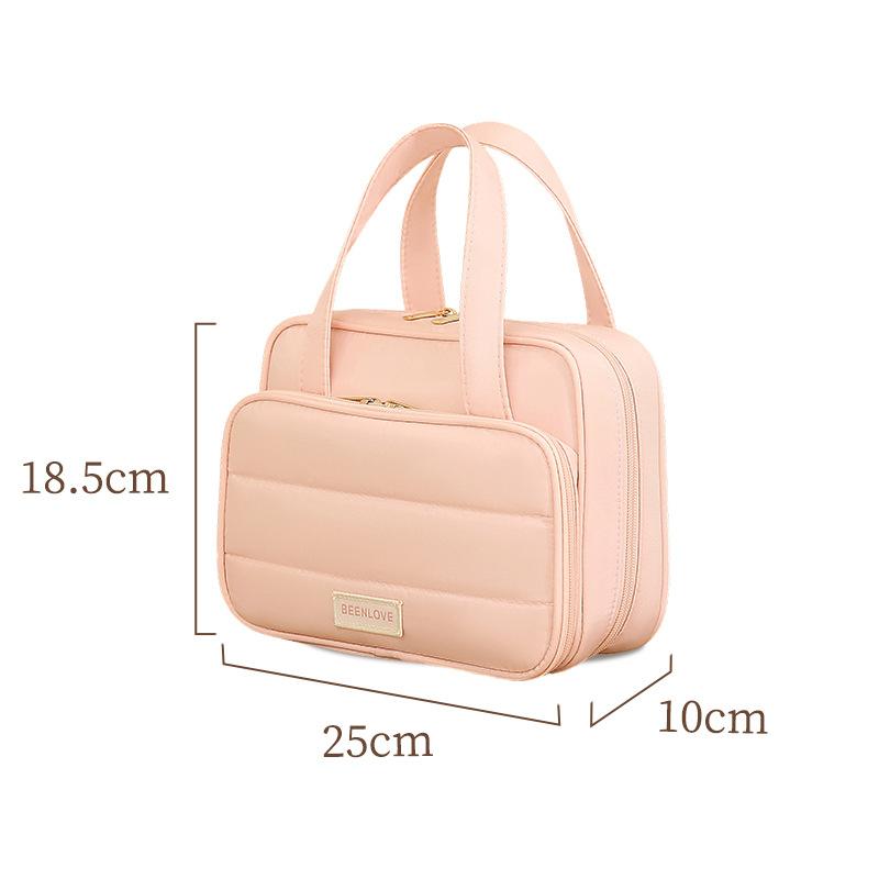 High Capacity Partition Travel Cosmetic Bag Portable Toiletry Organizer Handheld Wash Bag