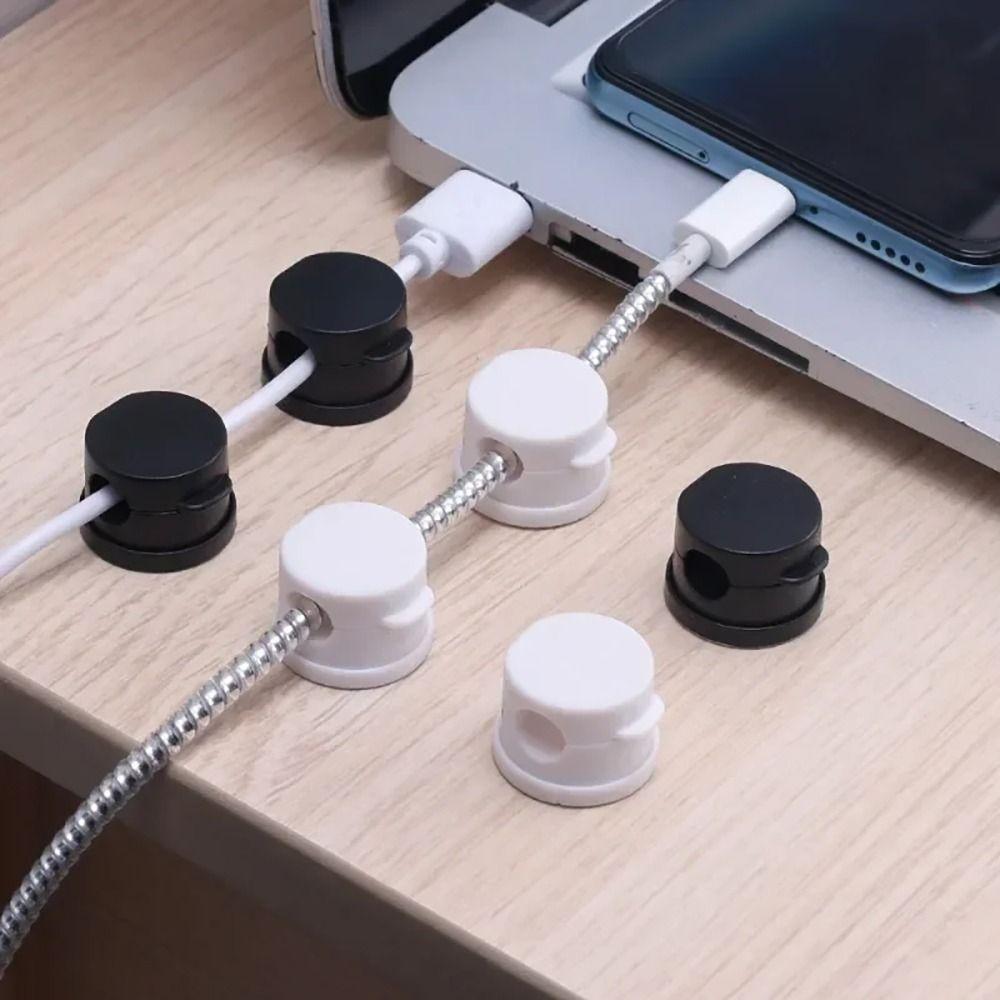 3Pcs Adhesive Cord Holder Magnetic Cable Clips Wire Arrangement Cable Management  Under Desk