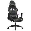 Vidaxl Gaming Chair With Footrest, Black And Camouflage, Faux Leather