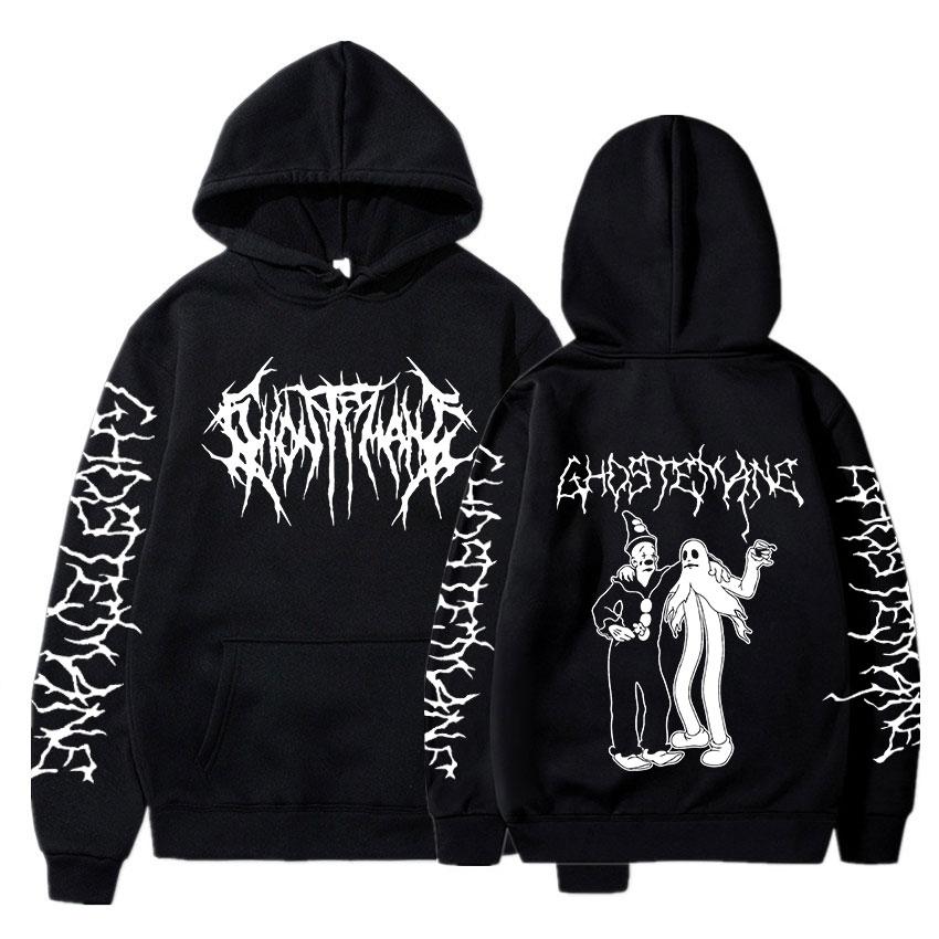 Ghostemane Mikina s potiskem na obou stranách Pánská Móda Hip Hop Metal Rock Mikiny Gotické Oversize Mikina Tepláková souprava Streetwear