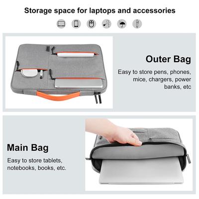 Laptop Bag All Round Laptop Sve, Four-layer Design Waterproof Function, Multifunctional Storage Space, Compatible with NaMacBook /Pro, F
