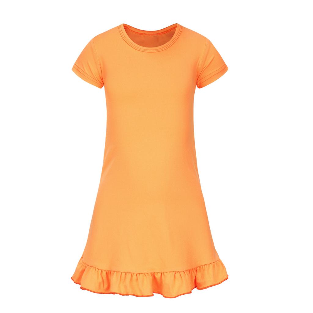 Vêtements de nuit confortables et respirants à manches courtes pour filles - Nuisettes quotidiennes pour filles