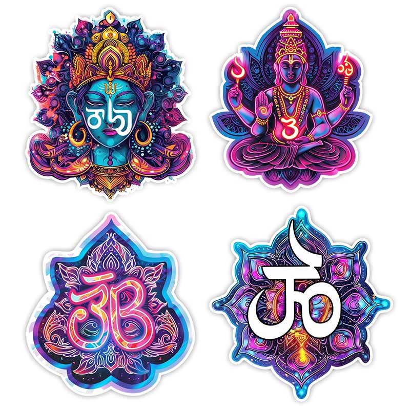 Autoaufkleber Om Hindu Symbol Aufkleber Wasserdicht Vinyl-Aufkleber auf Stoßstange Heckscheibe Laptop Selbstklebender Aufkleber Für Autozubehör TM262