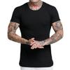 Herren Sommer Sport und Freizeit Vertikaler Streifen Stehkragen T-Shirt