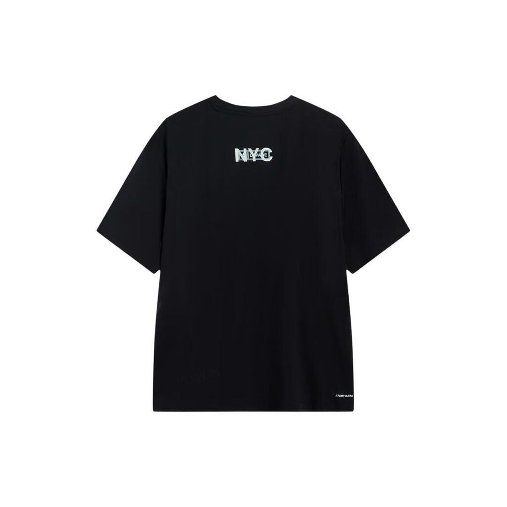 Li-Ning Wade Series Letter Print Moisture Wicking Quick Dry Antibacterial Round Neck Short Sleeve T-Shirt Men Tops Black ATST569-1