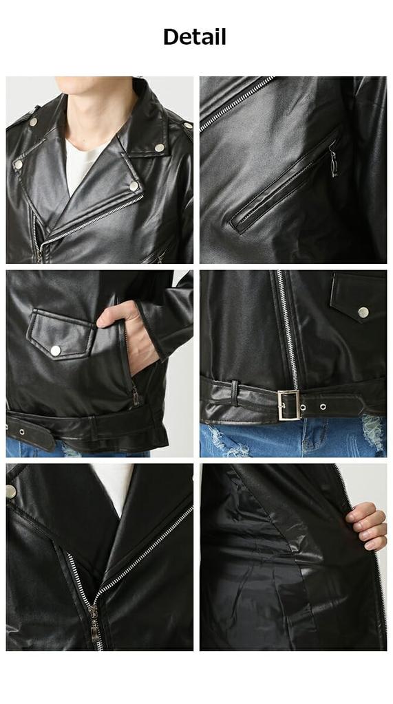 Arcade Double Rider Leather Glossy Synthetic Leather and PU Leather Tight Solid Motorcycle Size Brown Men's Jacket, Jacket, Spring, Fit, Color,