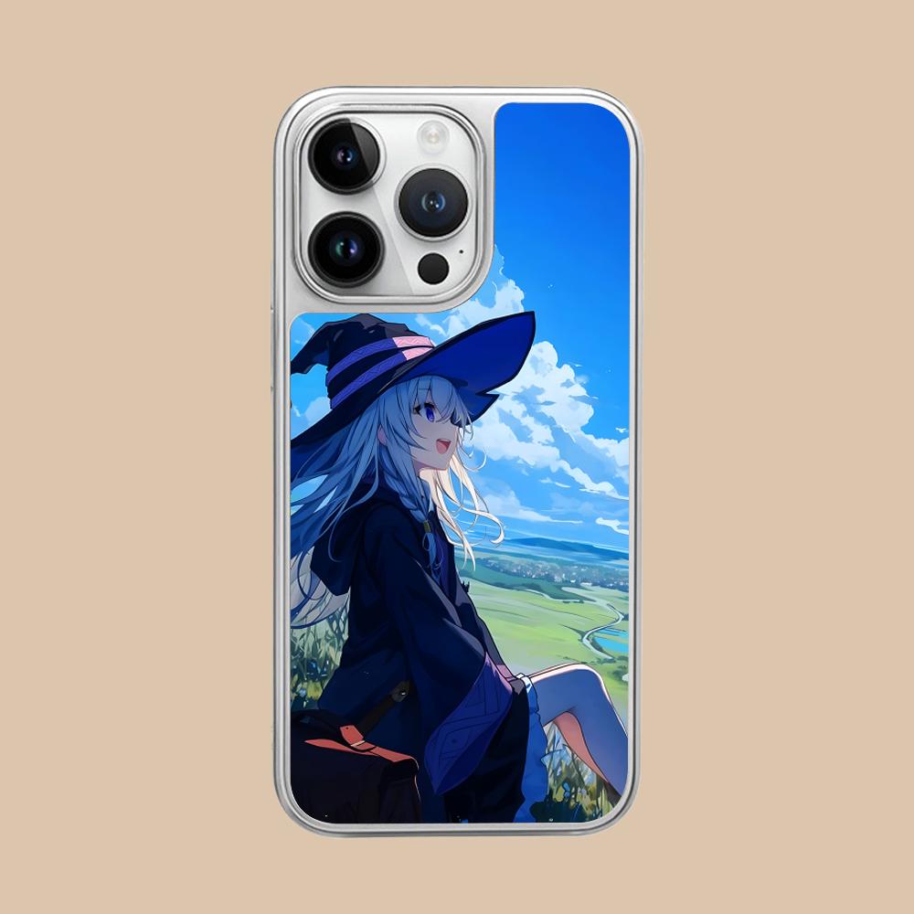 Wandering Witch Elaina Silver Plating Mobile Phone Case for iPhone 17 16 15 14 13 12 11 Air Pro Max Plus Colorful Cover