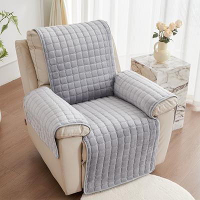 Winter Plush Solid Color Square Pet Sofa Cover Integrated Sofa Cushion Cover