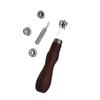 Manual Leather Stitching Wheel Marker With 4 Spacing Gears For Precision Marking On Fabric Leather Crafts
