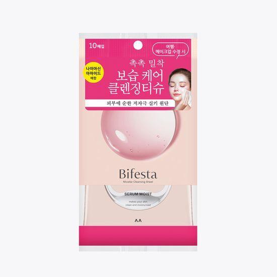 Bifesta Cleansing Tissue Serum Moist, 10 Sheets (Portable)