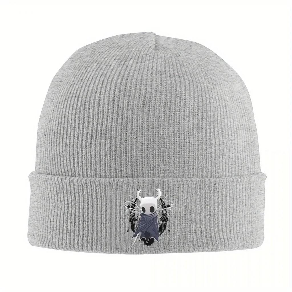 Hollow Knight Game Knitted Caps for Women Unisex Skullies Beanies Winter Hats Acrylic Ghost Cartoon Warm Cap