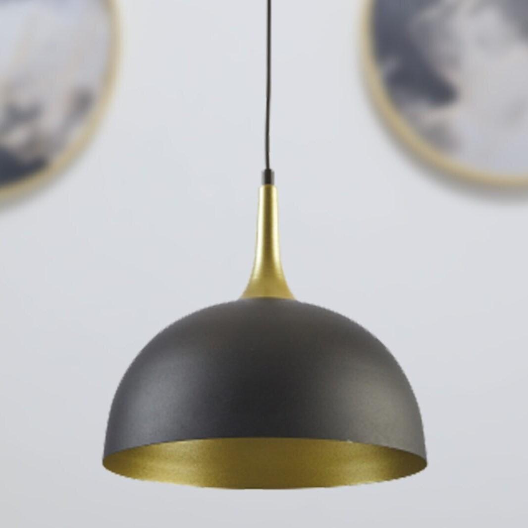 

Современная металлическая одинарная подвесная люстра в стиле ретро золотой/чёрный