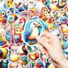 50 Cute Birds Series Small Animal Graffiti Stickers Children'S Stickers