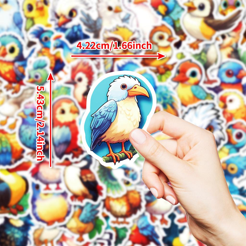 50 Cute Birds Series Small Animal Graffiti Stickers Children'S Stickers