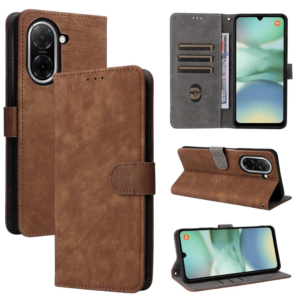 Leder-Flip-Cover für Redmi A5 4G, Xiaomi Poco C71, PU-Telefonhülle, Rundumschutz, stoßfest mit [RFID-Blockierung]