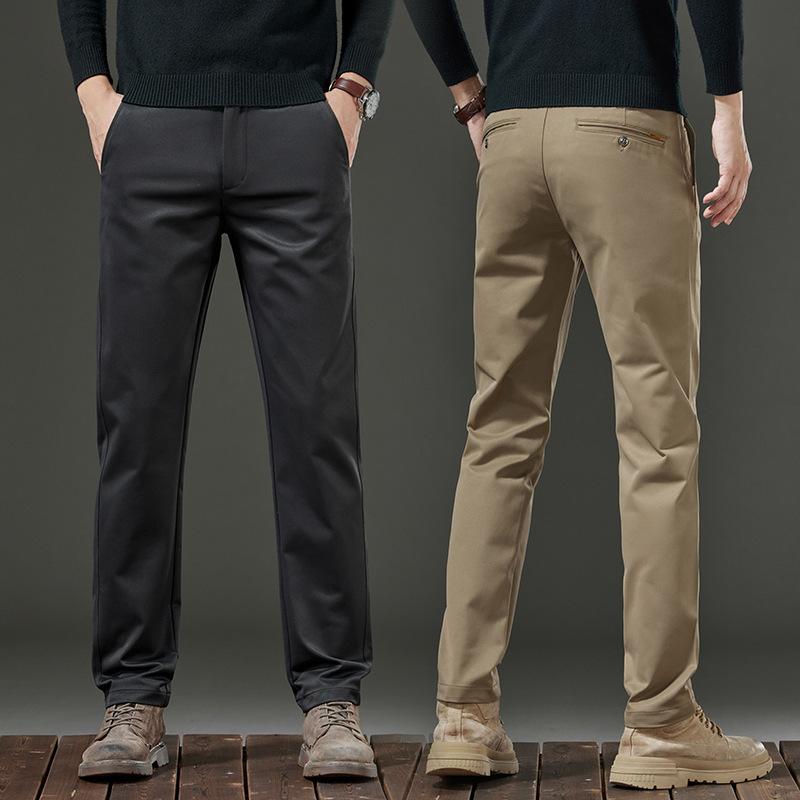 2024 New Autumn And Winter Men'S Casual Pants Straight Leg Slim Fit Workwear Pants Business Trend High-End Pants