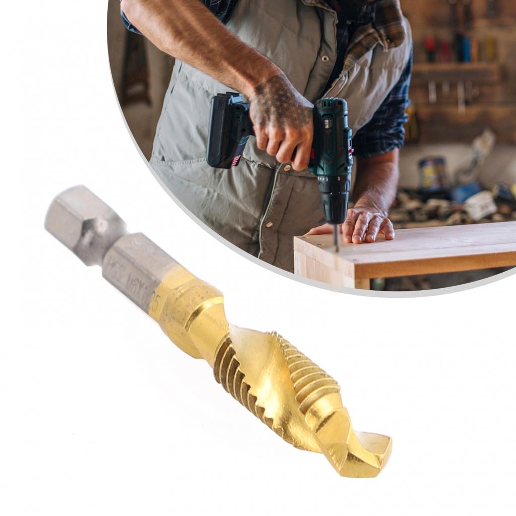 1 stücke Hex Schaft Metric Tap Gold HSS 4341 Loch Tippen Anfasen In