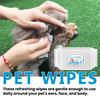 Yousheng 1 Pack Pet Cleaning Wipes for Pet Deodorization Ear Mites Eye & Ear Wax Mild Natural Ingredients Soft Grooming Wipes Multipurpose Pet Wipes