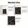Colorful Starburst Galaxy Pattern Black Background Fleece Blanket Space Theme Decor Soft Flannel Throw For Kids And Adults