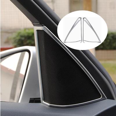 Autocollant de garniture de cadre décoratif en maille pour haut-parleur tweeter, pilier A de voiture, pour Mercedes Benz classe C W204 2008 – 14, intérieur automobile