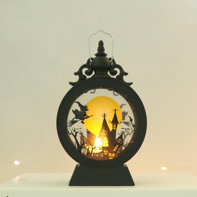 Halloween decoration, electronic candle portable wind lantern party atmosphere arrangement led electronic candle Halloween ornament